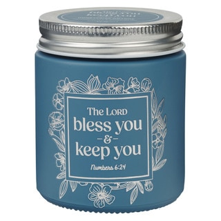 Bless You and Keep You Honeycrisp Orange Scented Candle in a Glass Jar - Numbers 6:24