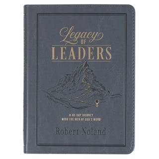 Legacy of Leaders Gray Faux Leather Devotional