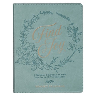 Find Joy Mint-Green Faux Leather Devotional
