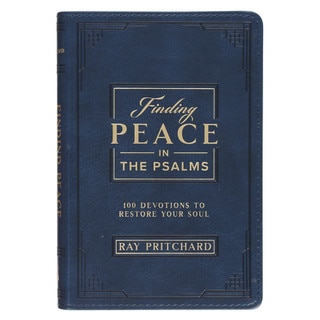 Finding Peace in the Psalms Navy Blue Faux Leather Daily Devotional