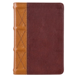 Saddle Tan and Butterscotch Large Print Compact KJV Bible