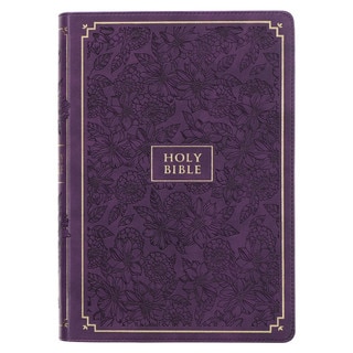 Purple Faux Leather Giant Print Full-Size King James Version Bible with Thumb Index