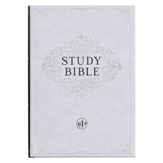 Black with White Dust Jacket Hardcover King James Version Study Bible