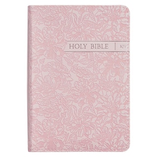 Blush Rose Faux Leather Floral King James Version Pocket Bible