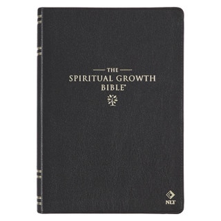Black Full Grain Leather Spiritual Growth Bible