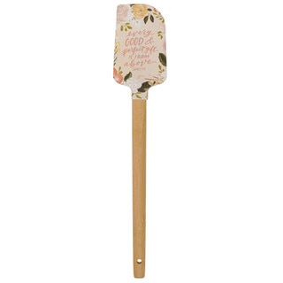 Every Good and Perfect Gift Pink Floral Silicone Spatula – James 1:17